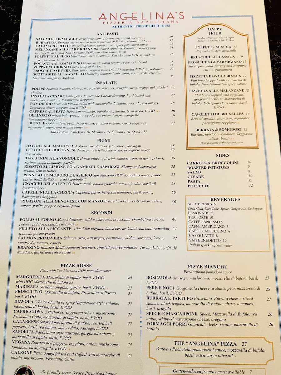 Menu Angelina's Pizzeria Napoletana-3