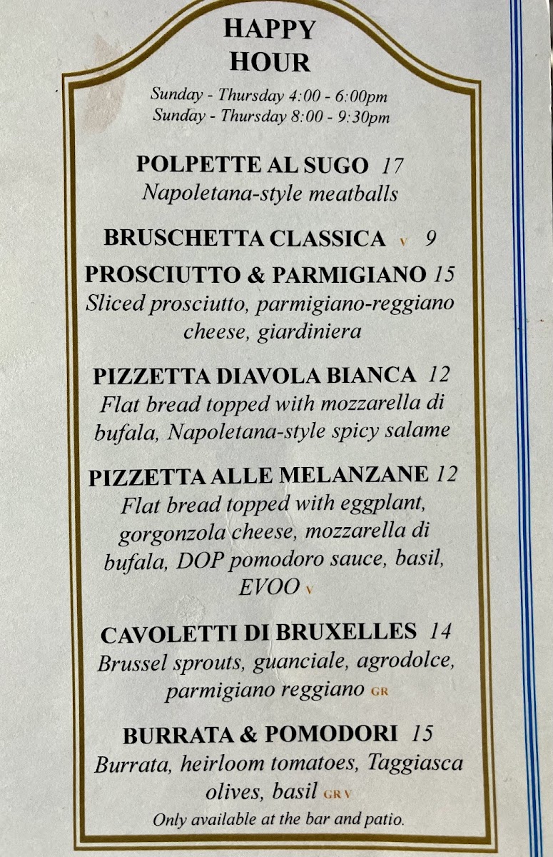 Menu Angelina's Pizzeria Napoletana-4