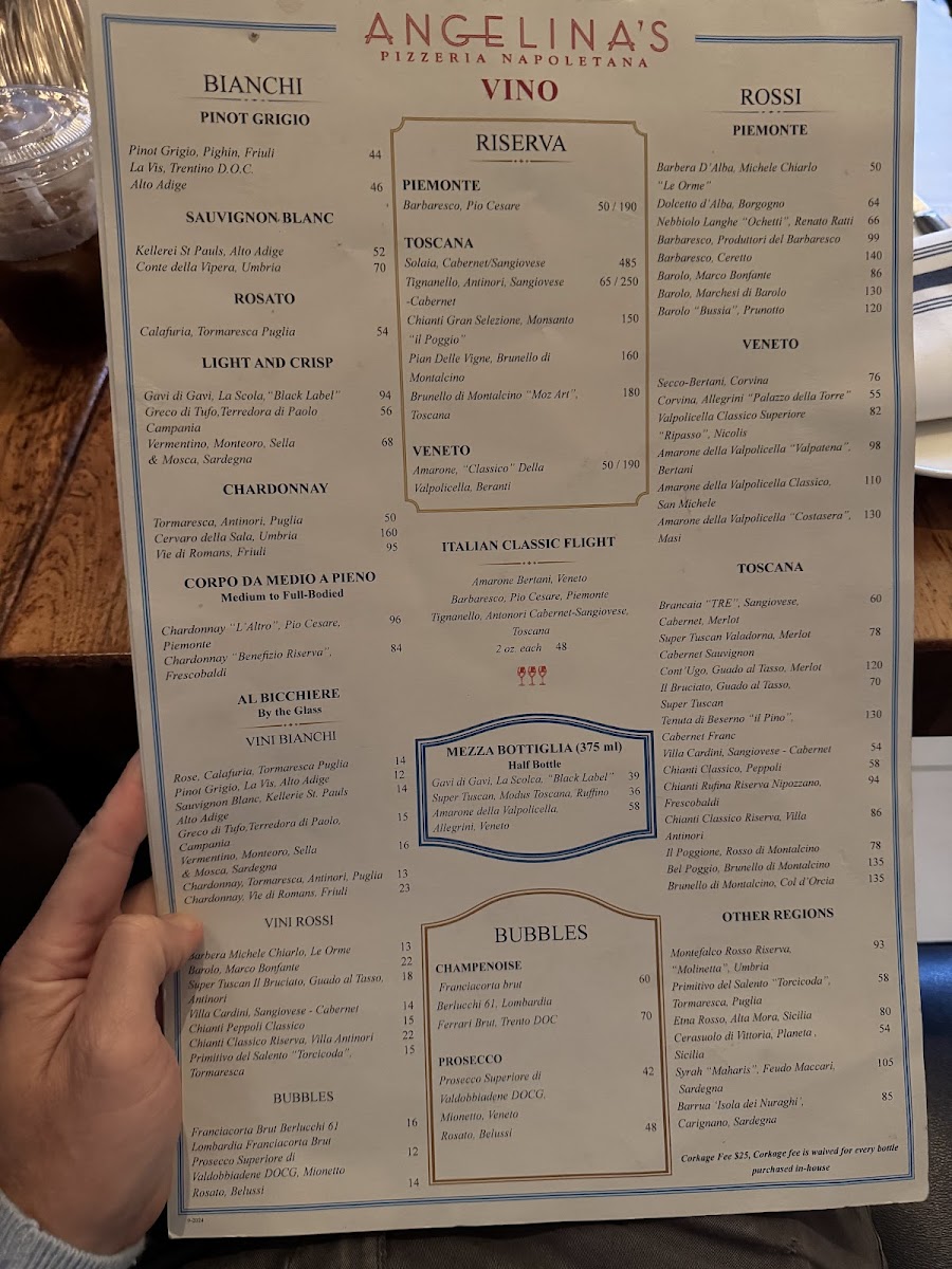 Menu Angelina's Pizzeria Napoletana-9